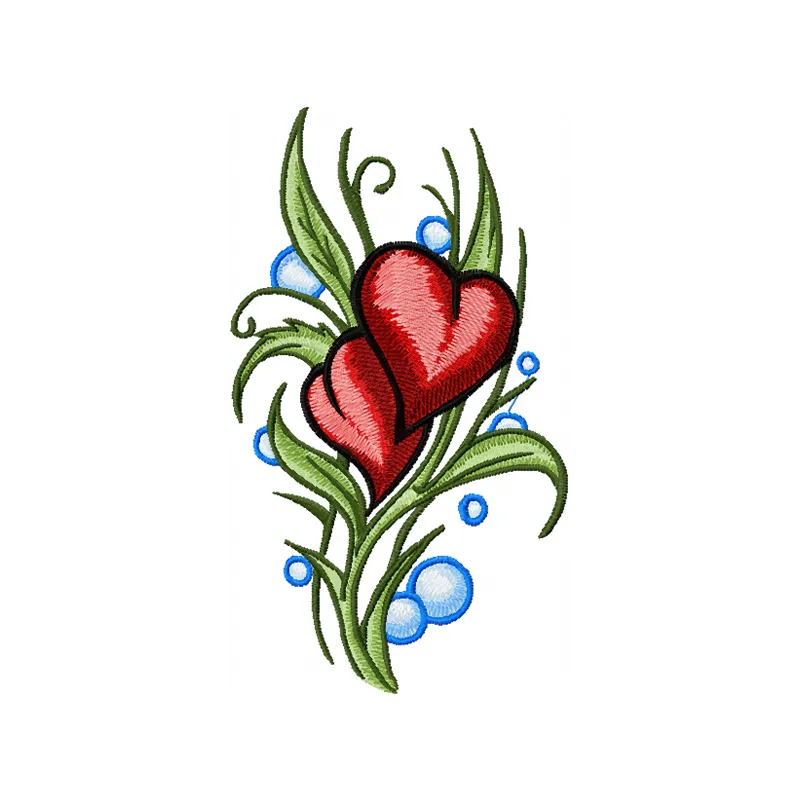 Two Hearts  embroidery design - Embroidery Design