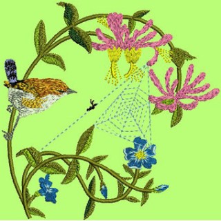 Bird Hunting embroidery design - Embroidery Design