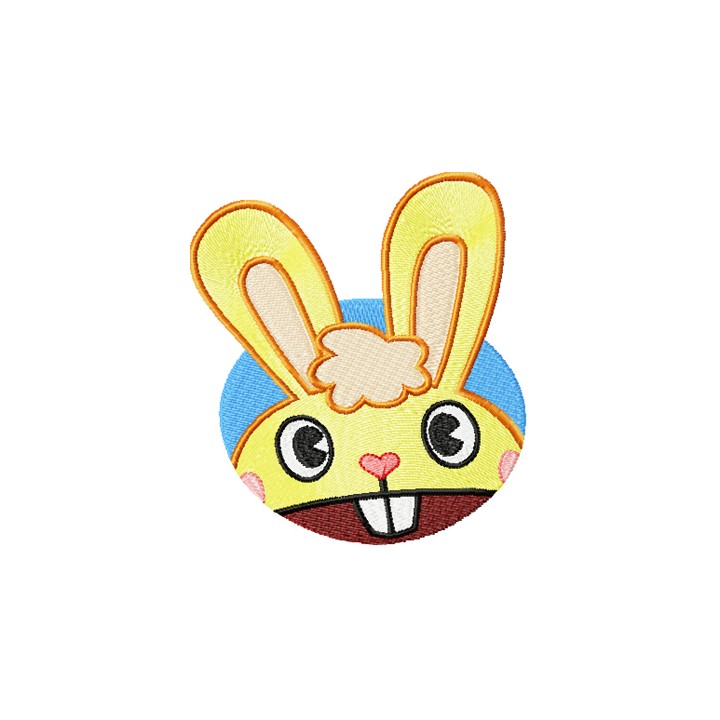 Happy Rabbit Smile embroidery design - Embroidery Design