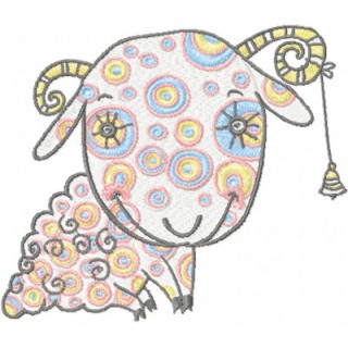 Dreaming Sheep embroidery design - Embroidery Design