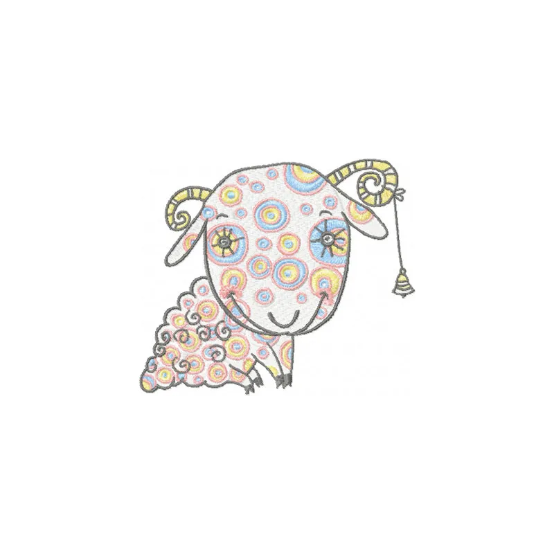 Dreaming Sheep Embroidery Design for Farm Lovers