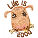 Dog Life is Good Stitching Pattern for Pet Lovers