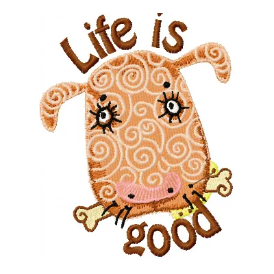 Dog Life is Good Stitching Pattern for Pet Lovers