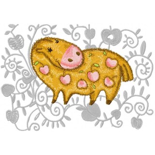 Apple Horse  embroidery design - Embroidery Design