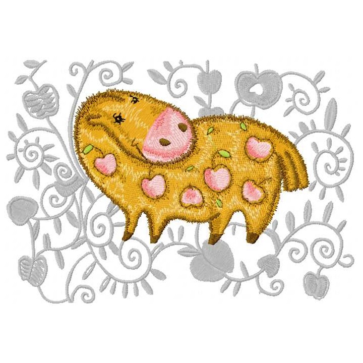 Apple Horse  embroidery design - Embroidery Design