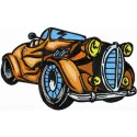 Flaming Hot Rod Stitching Pattern for Car Lovers