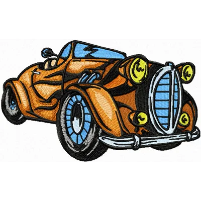 Flaming Hot Rod Stitching Pattern for Car Lovers