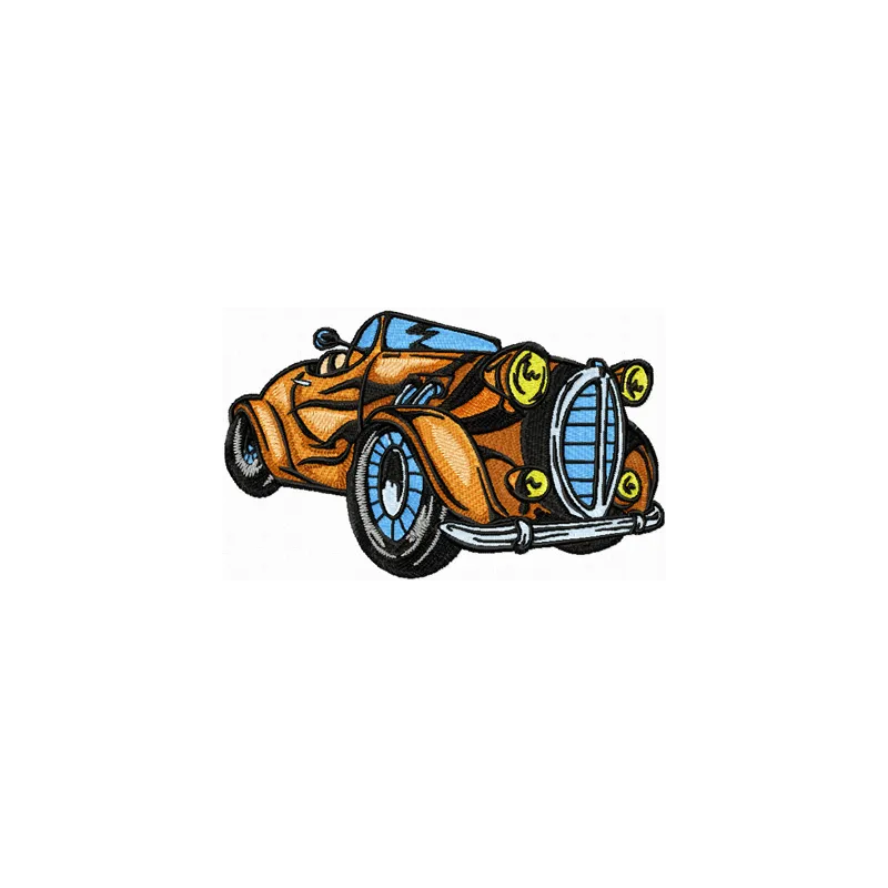 Flaming Hot Rod Stitching Pattern for Car Lovers