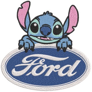 Ford logo with Stitch embroidery design - Embroidery Design