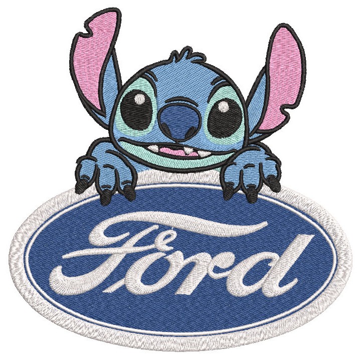 Ford logo with Stitch embroidery design - Embroidery Design