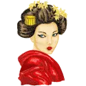 Geisha 4  embroidery design - Embroidery Design