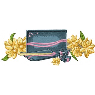 Sushi Set with Flowers embroidery design - Embroidery Design