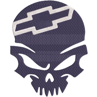 Chevrolet Logo Calavera Tuning Racing embroidery design - Embroidery Design