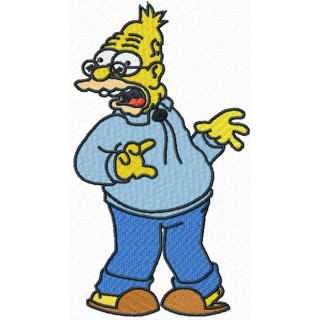 Abe Simpson embroidery design - Embroidery Design