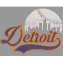 Detroit Tigers baseball logo embroidery design