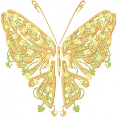 Autumn Meadow Butterfly Stitching Pattern