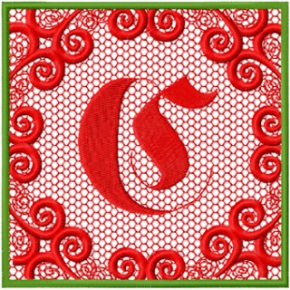 Monogram Letter С Style 1 embroidery design - Embroidery Design
