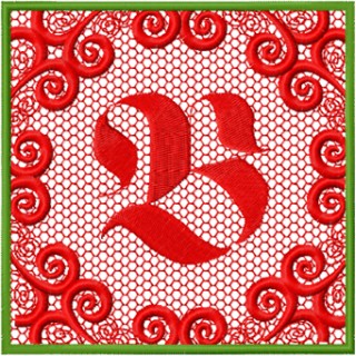 Monogram Letter B Style 1  embroidery design - Embroidery Design