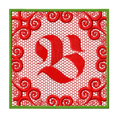 Monogram Letter B Style 1  embroidery design - Embroidery Design