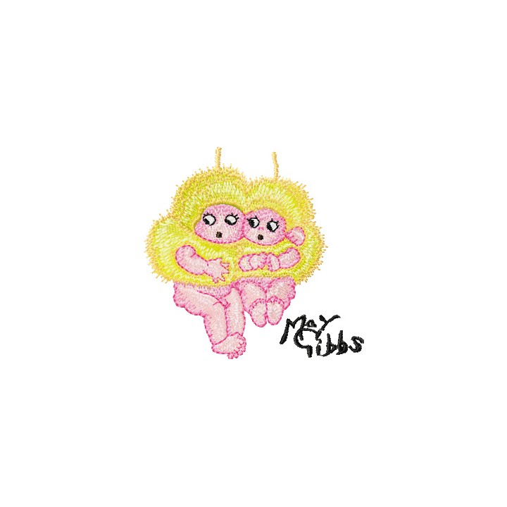 Snugglepot and Cuddlepie Together 2  embroidery design - Embroidery Design