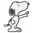 Snoopy Waving Paw Stitching Pattern for Crafters
