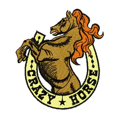 Crazy Horse Logo Stitching Pattern for Brands