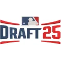 MLB Draft 2025 Primary Logo embroidery design featuring the official logo in vibrant colors on fabric.