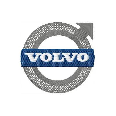 Volvo Logo Stitching Pattern for Brand Identity