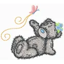 Teddy Bear good flight my friend embroidery design - Embroidery Design
