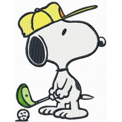 Snoopy Golf Stitching Pattern for Sports Lovers