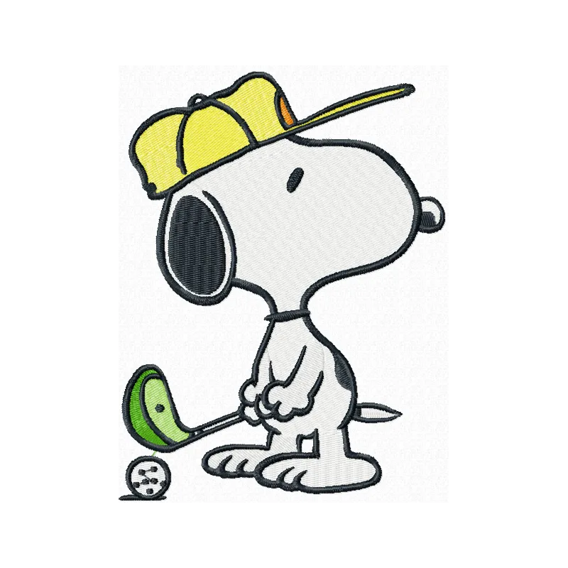 Snoopy Golf Stitching Pattern for Sports Lovers