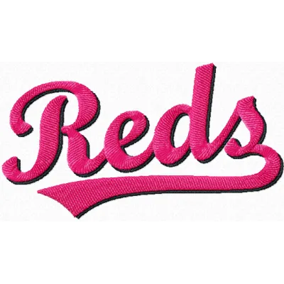 Cincinnati Reds Script Logo Stitching Pattern