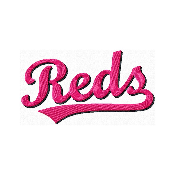 Cincinnati Reds Script Logo embroidery design - Embroidery Design