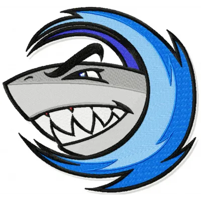 Shark mascot embroidery design - Embroidery Design