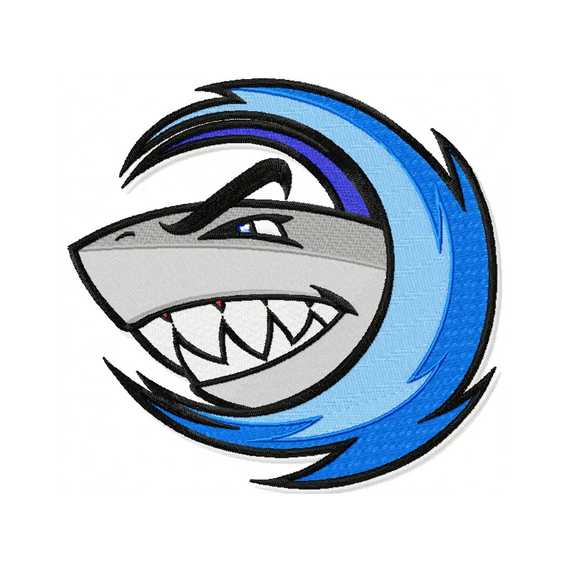 Shark mascot embroidery design - Embroidery Design