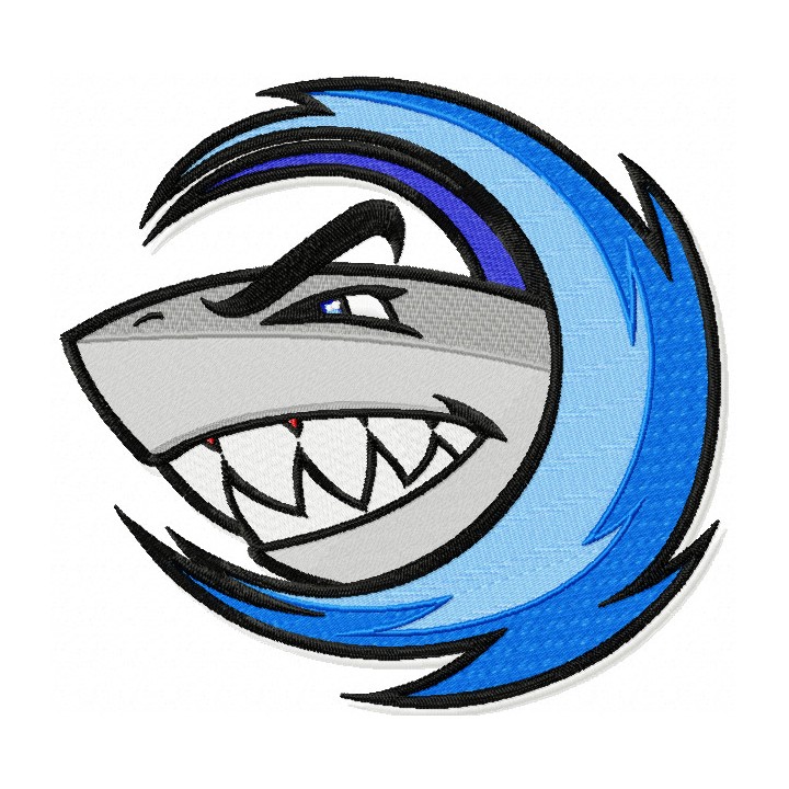 Shark mascot embroidery design - Embroidery Design