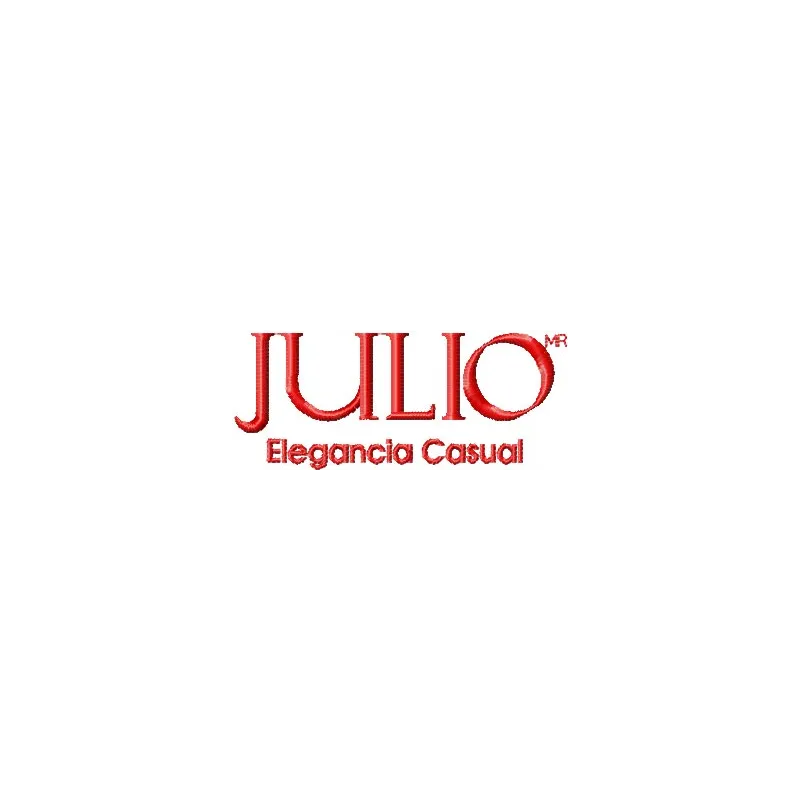 Julio Elegancia Casual Logo Stitching Pattern