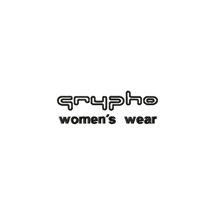 Grypho Womenswear Logo embroidery design - Embroidery Design