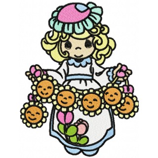 Precious Moments Sun Holiday embroidery design - Embroidery Design