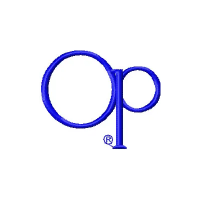 Op Logo Stitching Pattern for Brand Identity