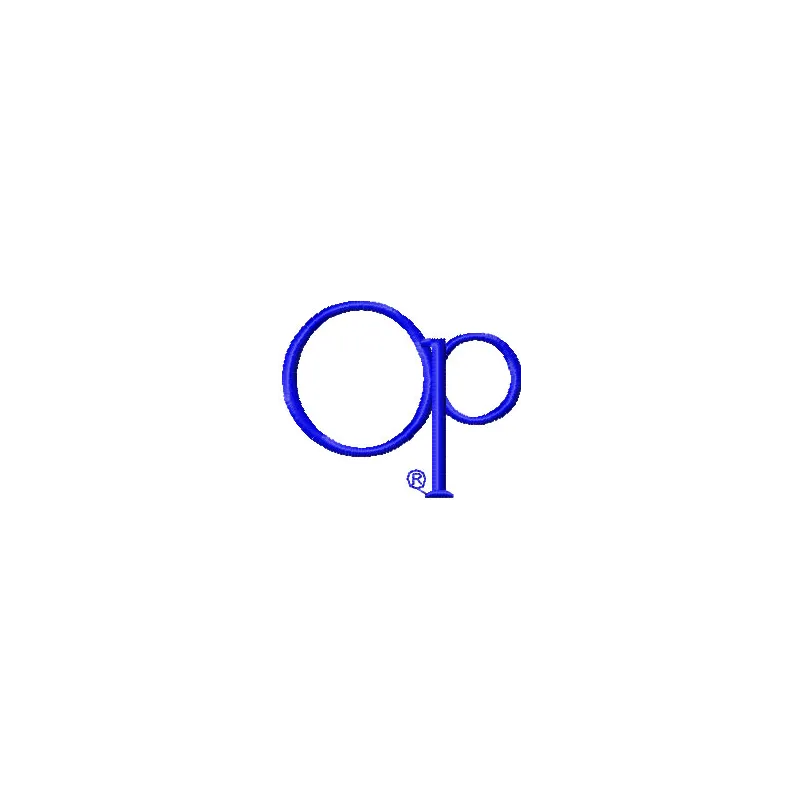 Op Logo Stitching Pattern for Brand Identity