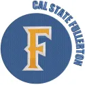 Cal State Fullerton Titans Alternate logo 1992 embroidery design featuring bold colors and intricate stitching details.