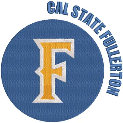 Cal State Fullerton Titans Alternate logo 1992 embroidery design featuring bold colors and intricate stitching details.