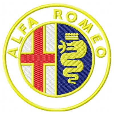 Alfa Romeo Logo Stitching Pattern for Brand Identity