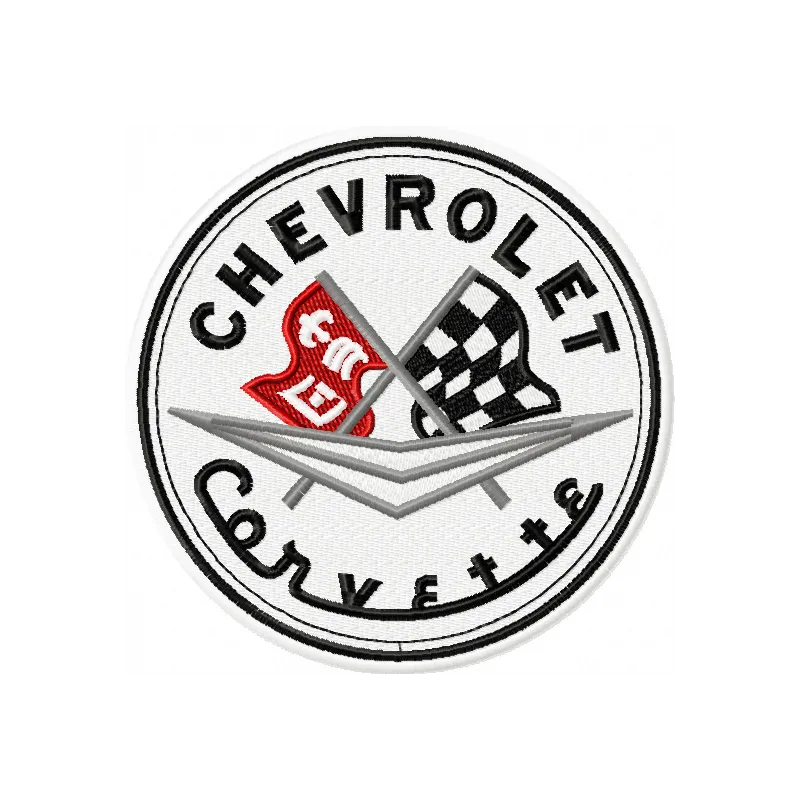 Corvette Racing Flag Stitching Pattern for Car Enthusiasts