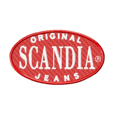 Scandia Jeans Logo Embroidery Pattern for Brands