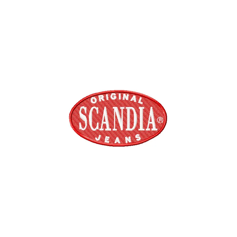 Scandia Jeans Logo Embroidery Pattern for Brands