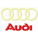 Audi Logo Stitching Pattern for Brand Identity