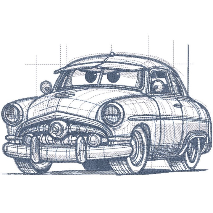 Hudson Hornet embroidery design - Embroidery Design