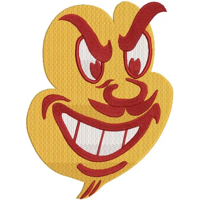 Custom logo embroidery design of Arizona State Sun Devils, showcasing vibrant colors and intricate stitching details.